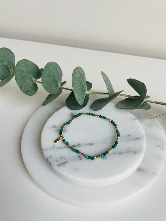 Green Pearl Armband - Grün/Gold