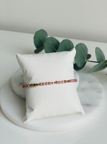 Pink Pearl Armband - Gold/Rosa